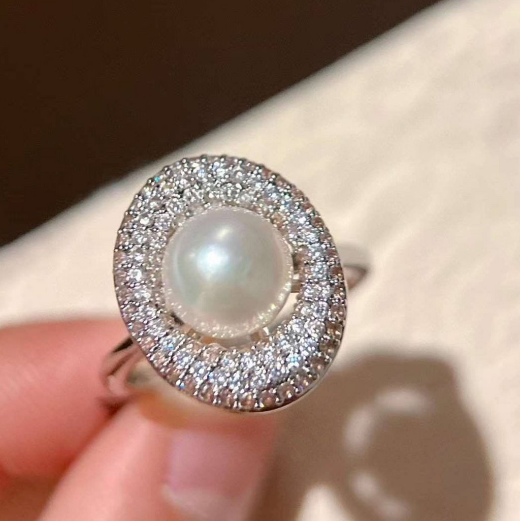 Galaxy Star Track Freshwater Pearl Ring