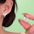 Butterfly Stud Earrings with Natural Pearls